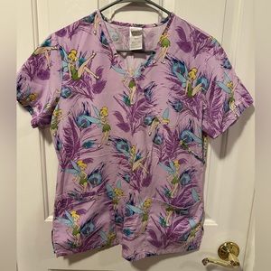 Disney size small Tinker bell scrub top.